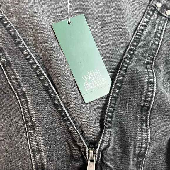 Wild Fable Black Denim Vest XXS - Picture 6 of 7